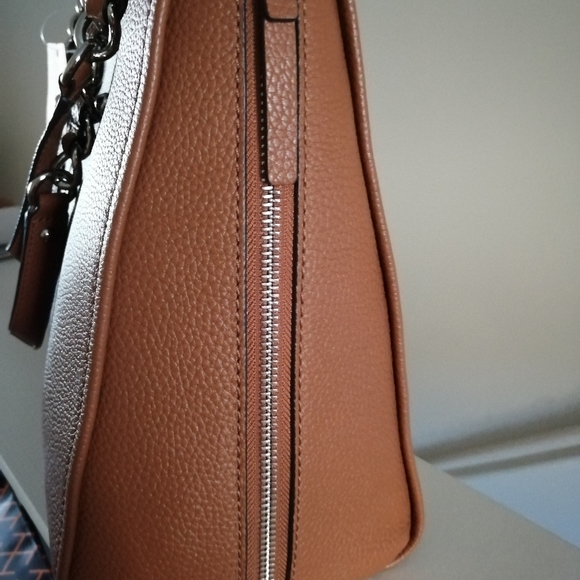 Kate Spade Andee Brown Leather Chain Shoulder Tote - Picture 4 of 5